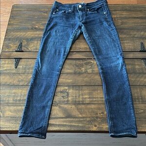 Rag & Bone Blue Skinny Jeans with Distressed Look